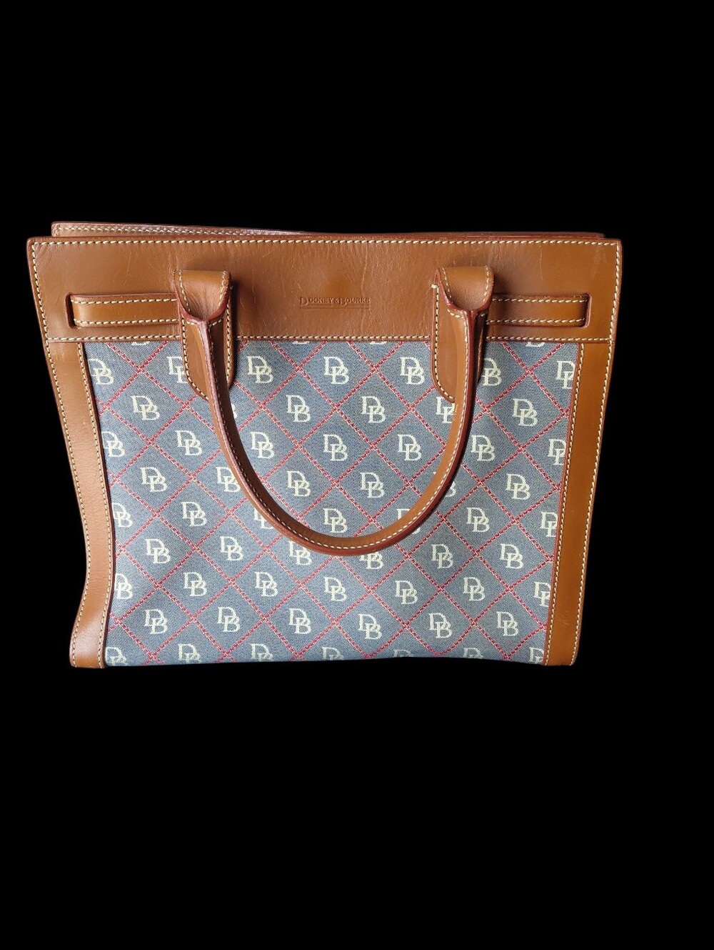 Dooney & Bourke Elite Alto Y2K Signature Monogram Canvas and Leather Tassel Tote - Picture 3 of 14